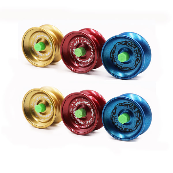6 stk Professionel Yoyo Aluminium Legering Snore Yoyo Kugleleje I