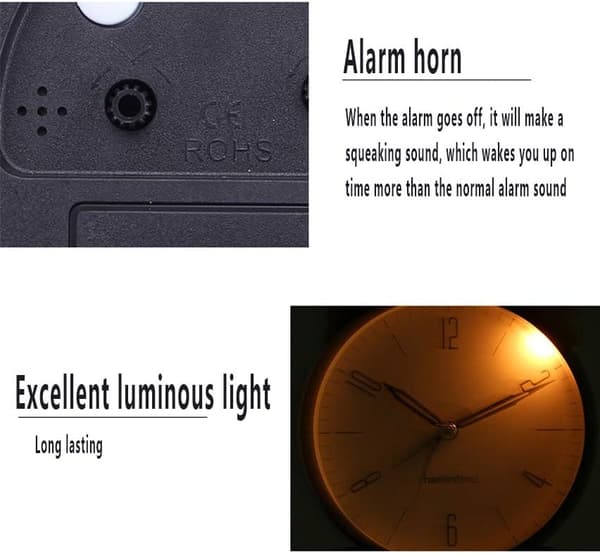 Metallväckarklocka, Tyst Morgonväckarklocka, Analog Väckarklocka
