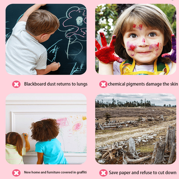 Skrivetablet, 8,5 tommer farverig Doodle Board Tegnetablet til