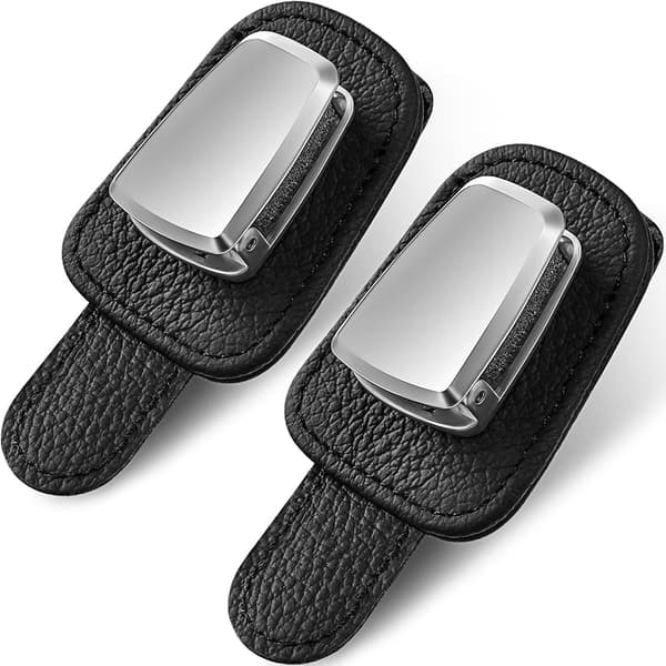 (Sort) 2 Pakker Bilbrilholder Universal Bilvisir Solbriller