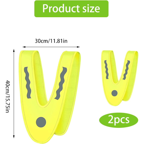 2 kpl Korkean näkyvyyden heijastava turvaliivit Heijastava juoksu DXGHC