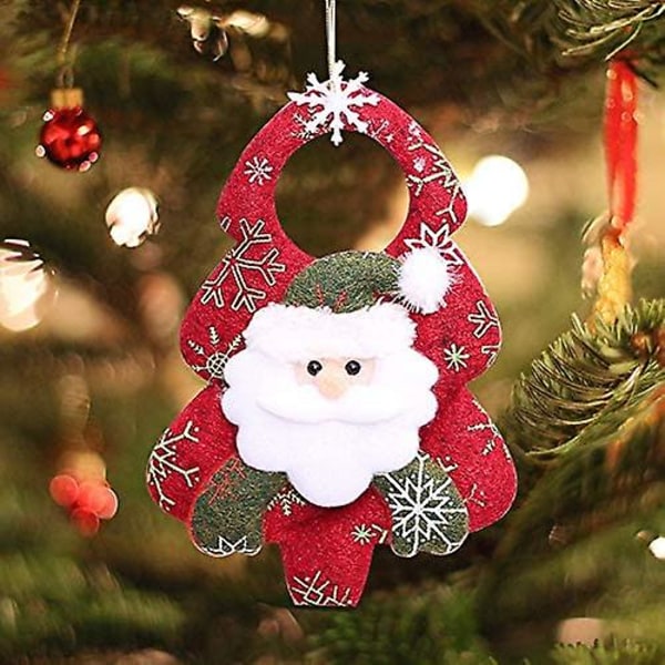 4-Piece Christmas Tree Pendant Decorative Set Plush Doll Decorati