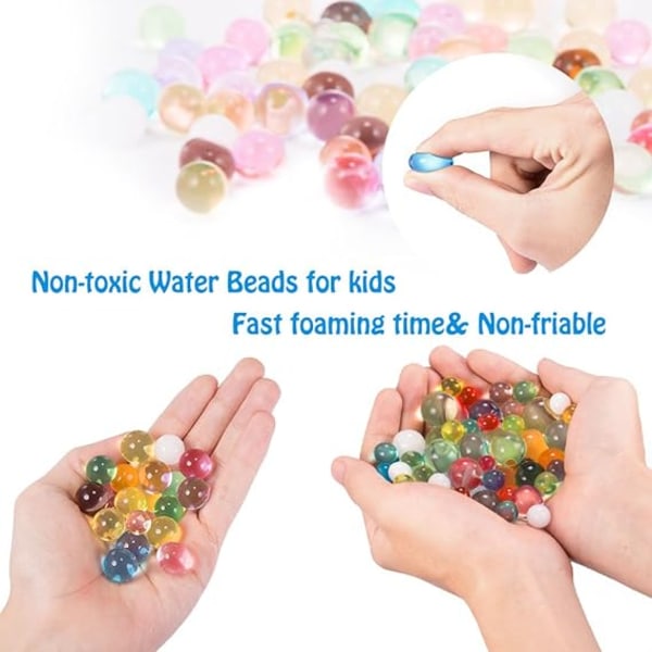 Vattenpärlor (50000 st) Rainbow Mix Jelly Water Gel Beads Växer