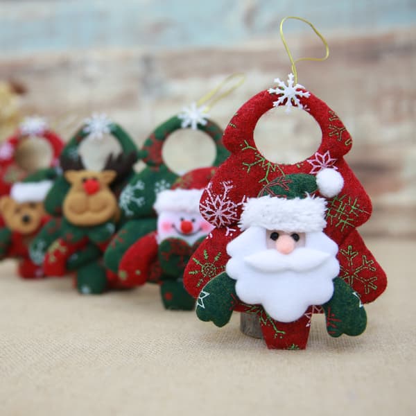 4 st julgranspynt Tomte Snögubbe Rådjur Fest Jul Tr DXGHC