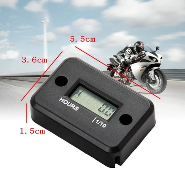 Vattentät LCD-display Digital Timräknare för ATV Motor