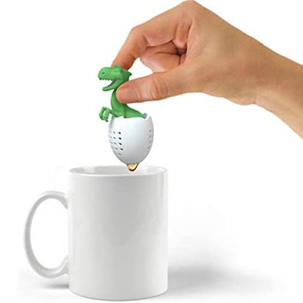2 stycken silikon dinosaurie baby temaker dinosaurie ägg te hou