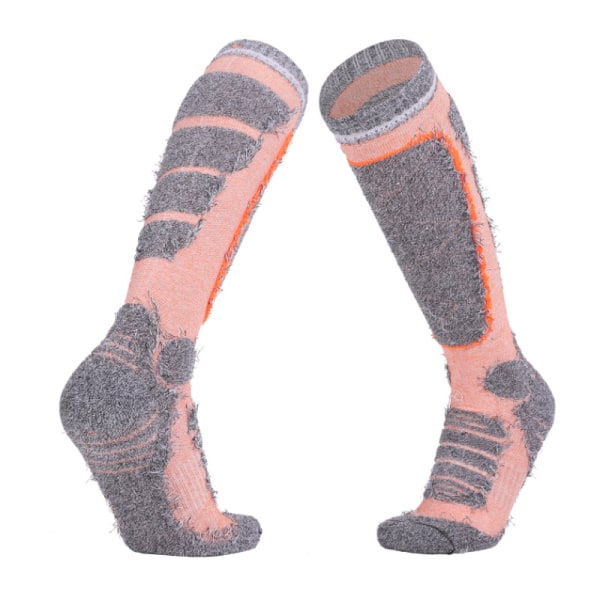 Lange tube skisokker for kvinner utendørs sports fotturer sokker håndkle bot