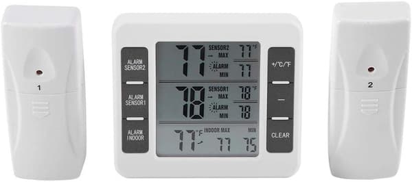 Trådlös Digital Kyl- och Frys Termometer med Display