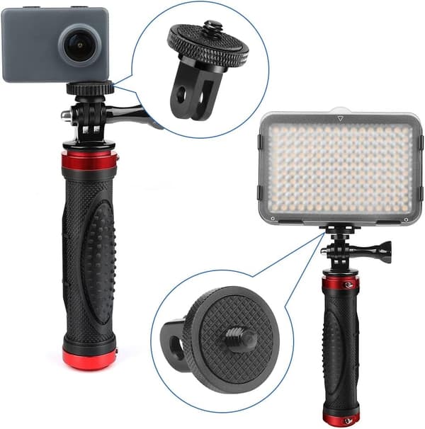 2 st 1/4\" Aluminium Tripodadapter Tripodmontering Kompatibel med GoP