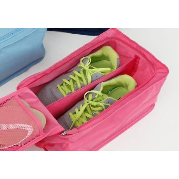 Bärbar Stora Bag Cube Nylon Blixtlås Skoväska () DXGHC