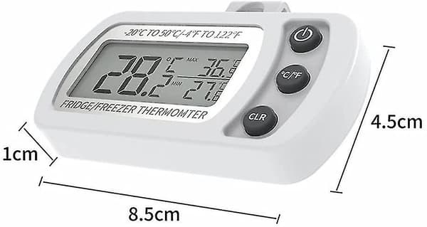Dww-digital Kylskåpstermometer, Vattentät Frysetermometer DXGHC