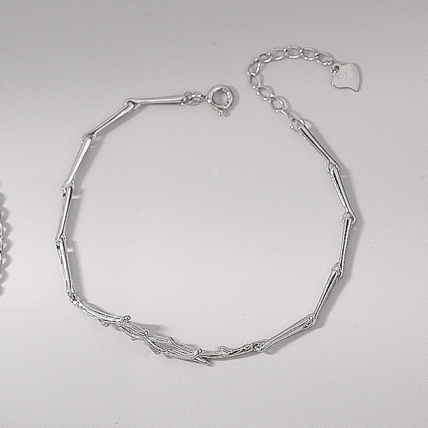 2 st Par-armband för par Kvinna Sterling Silver INS Bangel Minimalistisk