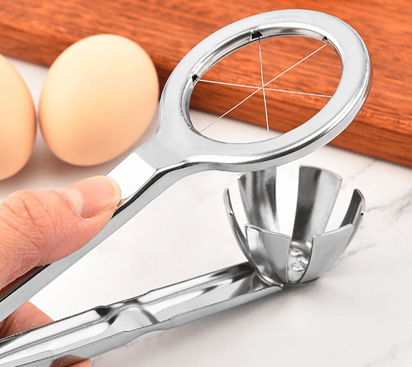 Håndholdt eggkutter i rustfritt stål, kjøkkenutstyr, fancy eggkutt