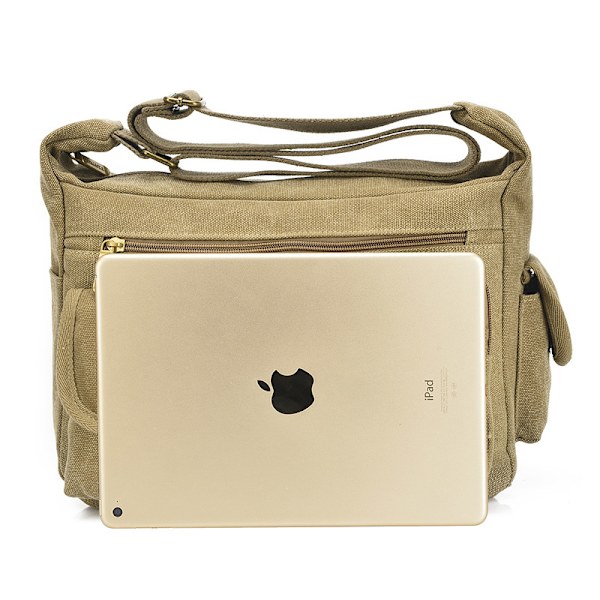 Retro En axel Crossbody Väska Herrar Crossbody Canvas Väska Tr