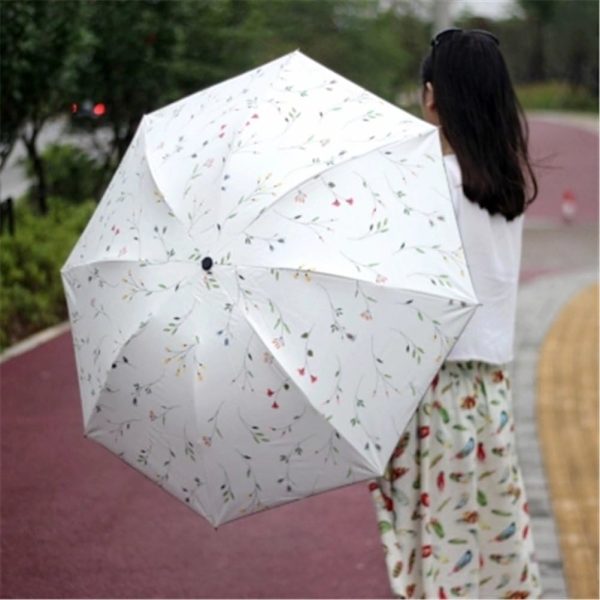 Anti-UV Parasol Foldbar Paraplyer til Kvinder