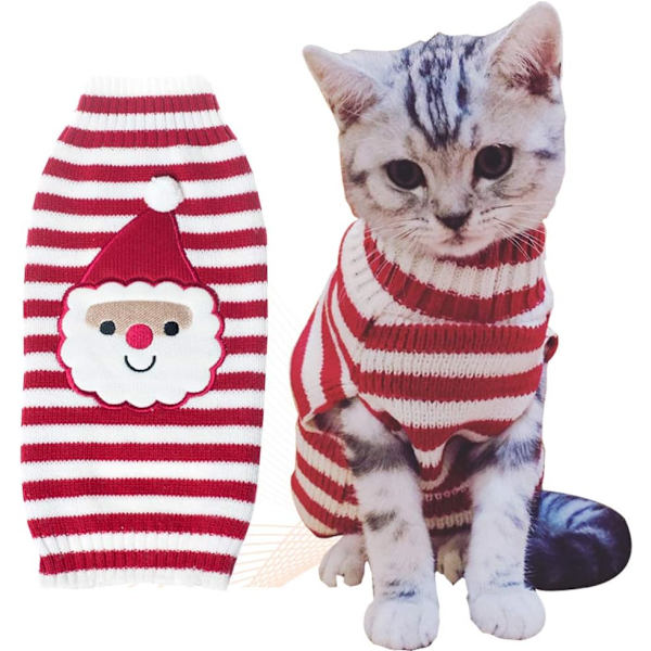 Katttröja Jultomte Husdjur Katt Vinter Stickad