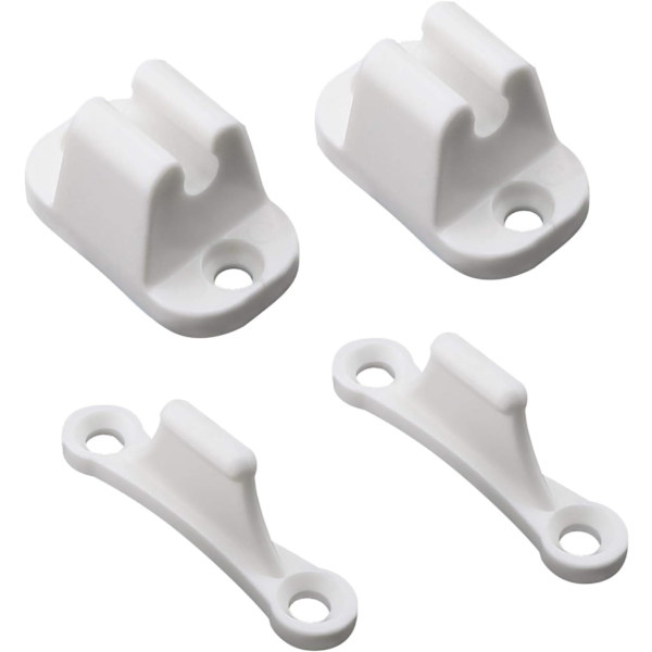 2x T-formade Dörrhållare Kit Stopp Hållande Plastkrokfäste