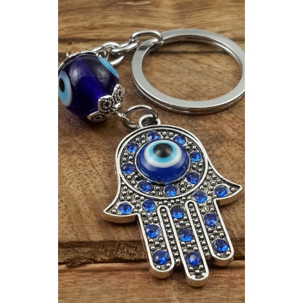 Evil Eye Nyckelring Handskydd Berlock Nyckelring Lycka till Amulet