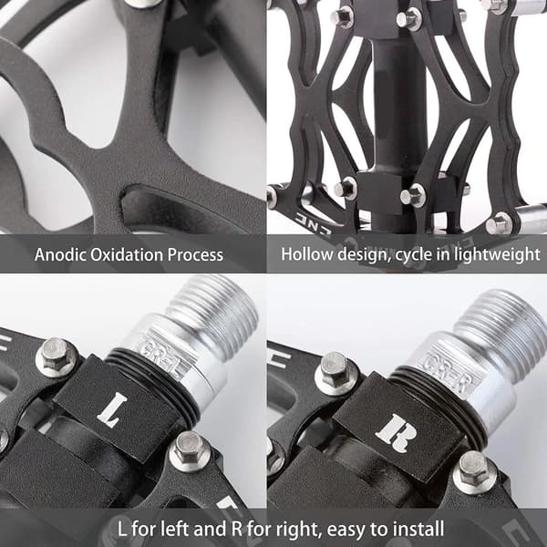 9/16 Tommer Cykelpedal CNC Aluminium Legering 3 Lejer Solid Ikke-s DXGHC