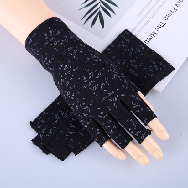 Kvinnor Sunblock Fingerless Gloves Summer Driving Gloves Girls Non
