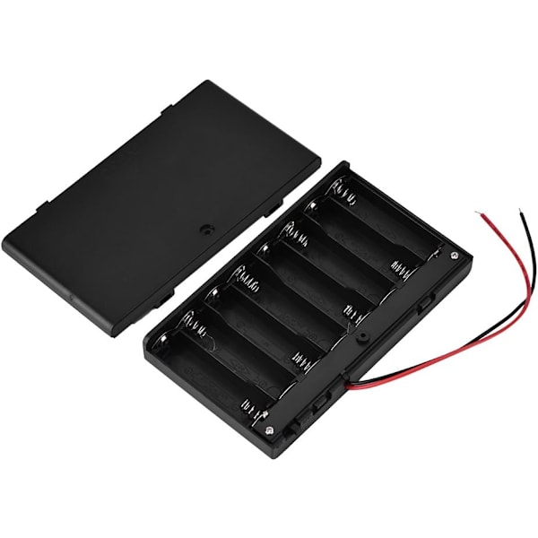 8 × AA Batterihållare, ABS Batteriförvaringslåda med strömbrytare DXGHC