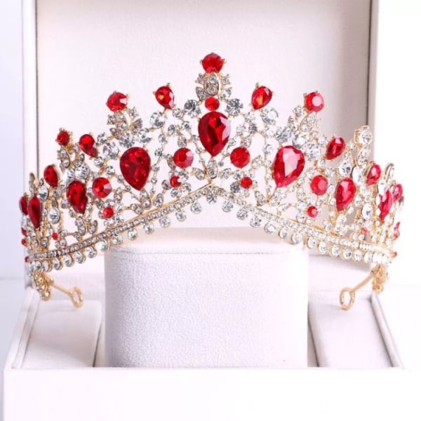 Barok brud krystal krone dronning koreansk gyldne bryllup krone