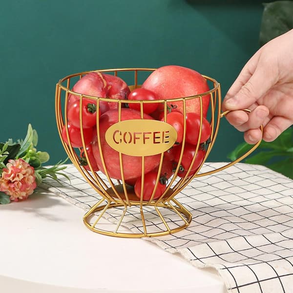 Fruktkorg i Form av Kaffepod - Järn - Snacksdisplay