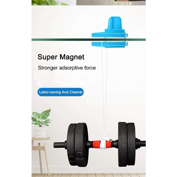 Magnetisk fönsterputsare, dubbelsidig fönsterputsborste Glas