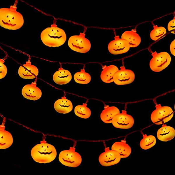 6CM Halloween lyslenke LED gresskarlampe ferielampe utendørs