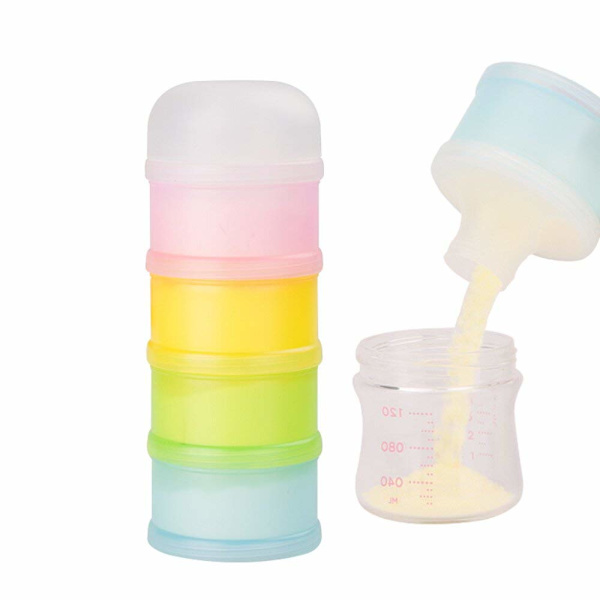 Två burkar för baby mjölkpulver för att gå ut, bärbara och separata