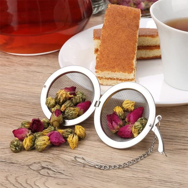 2 stk. Rustfrit Stål Te-kugle, Finmasket Te-infuser, Te-lækage