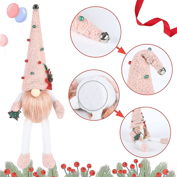 Plysch jultomtar Bordsdekoration,xmas Svenska Tomte