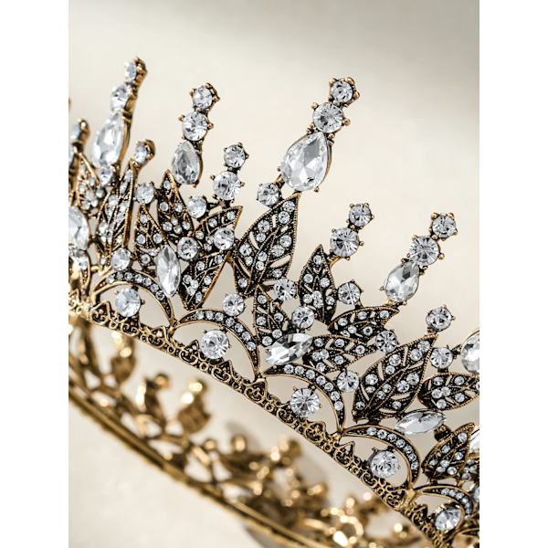 Dronningkrone for kvinner, bryllupskrone for bruden, gotisk tiara hodeplagg