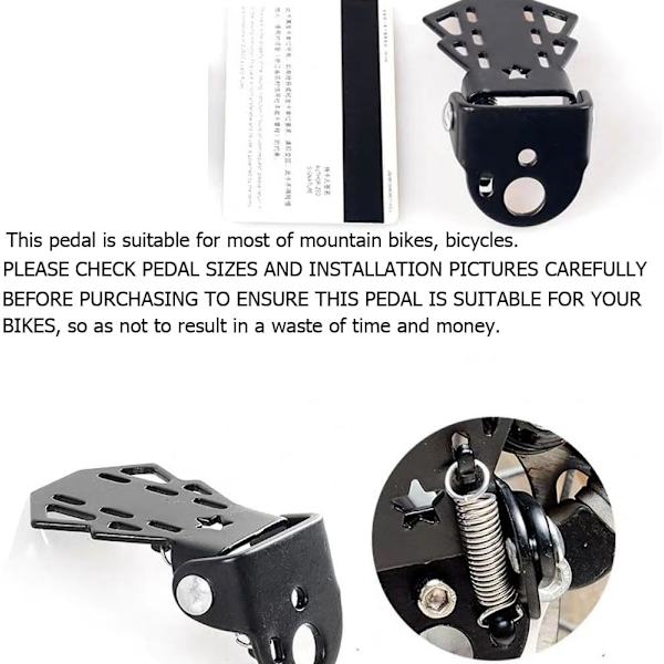 4 Pak Mini Cykel Bagpedaler Bike Pegs MTB Foldbare Fodstøtter