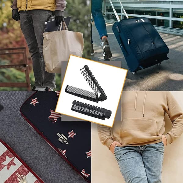 Bärbar Hårfborste, Fickhårfborste, Vikbar Hårfborste, 5-pack DXGHC