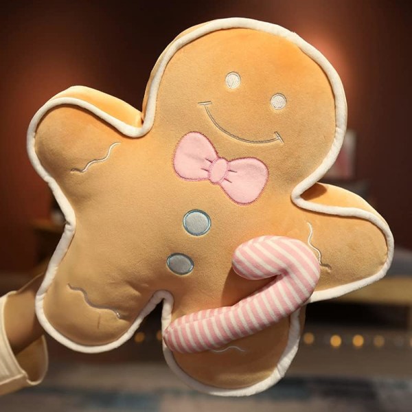 17 Tums (Ljusbrun) Pepparkaksgubbe Kudde Docka, Juldekoration