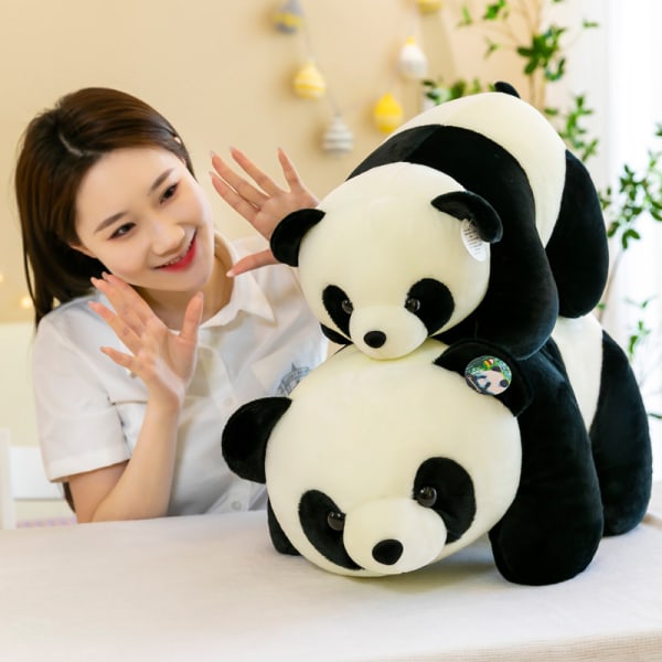 Simulerad Jätte Panda Plyschdjur Söta Djur Kudde (1 Styck