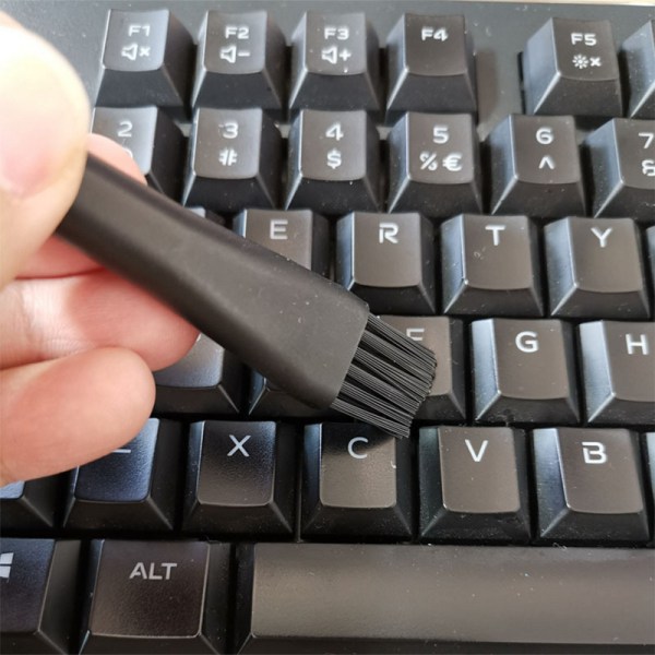6-in-1 Antistaattinen Musta Harja Käsikahvalla