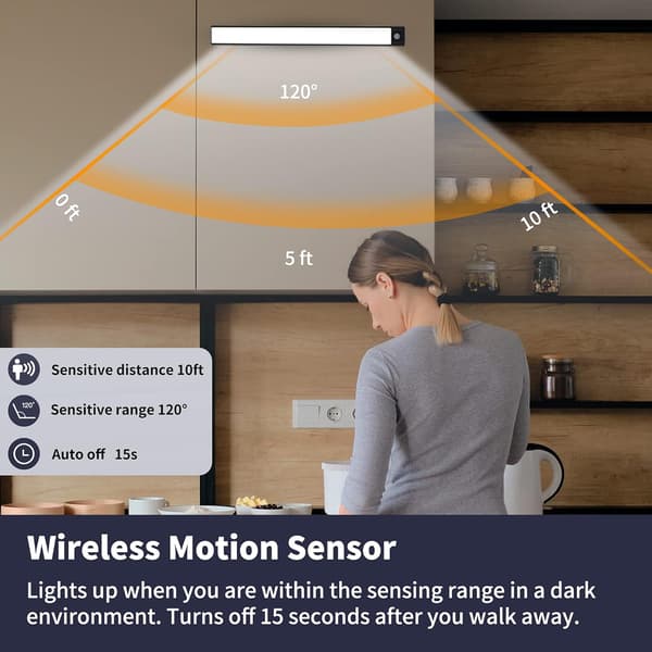 LED Bevægelsessensor Under Skab Belysning 2 Pak - 69 LED'er Ultra T