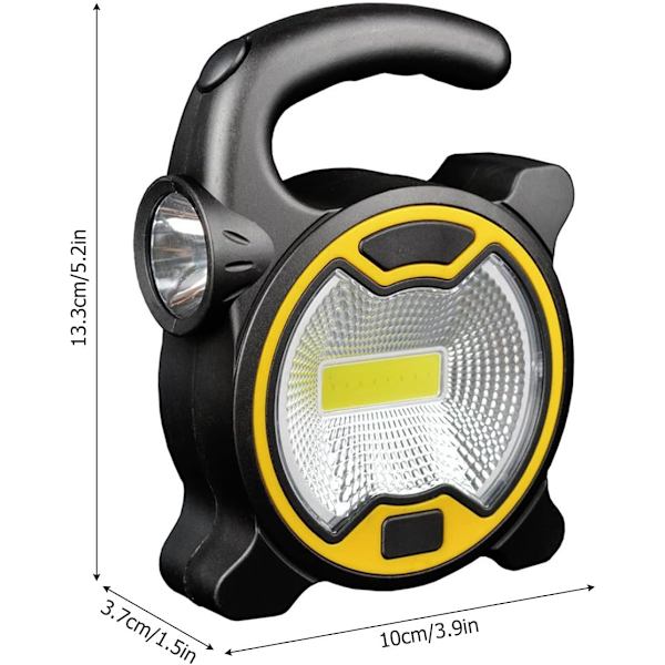 Campinglampe Batteridrevet Teltslampe 100 LM LED Arbejdslys COB