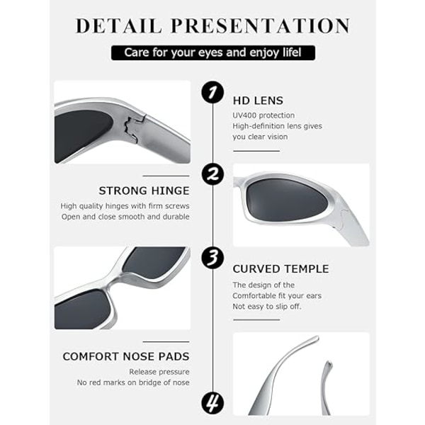 kimorn Wrap Around Polariserende Solbriller Kvinder Mænd Swift Oval Mode Sport Skygger Solbriller