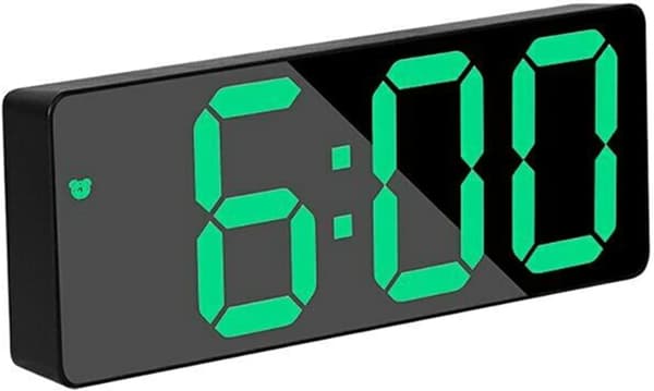 Väckarklocka LED-display Digital Spegel Väckarklocka Batteri Pl DXGHC