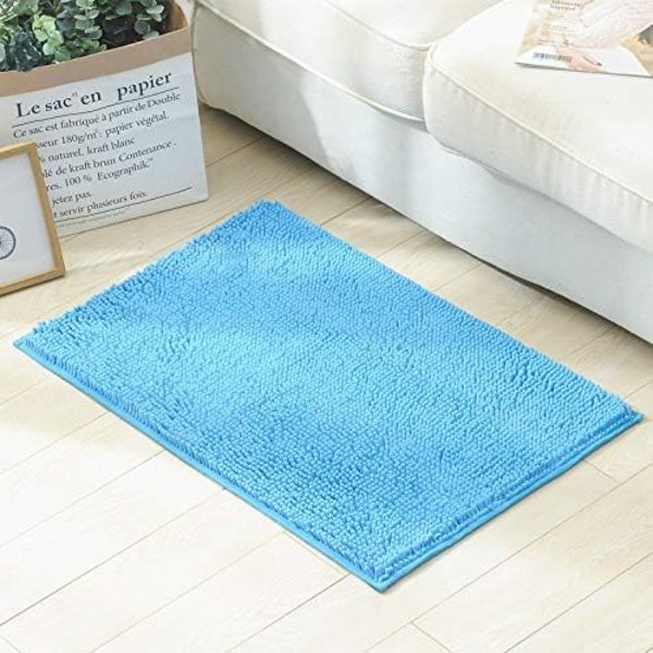 Chenille Mikrofiber Shaggy Bademåtte, Blød og Behagelig, Super