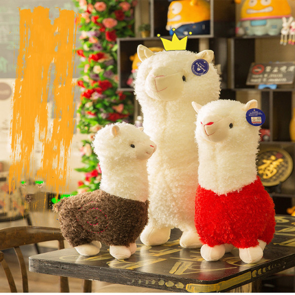 Plush 11 Tums Squishy Fylld Djurleksak (Alpacka) Vit