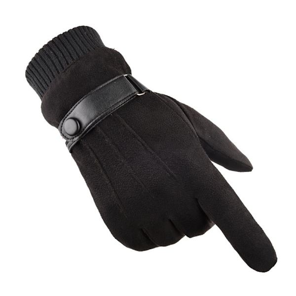 Vintervarme Touchscreen-hansker for menn og kvinner, termisk semsket skinn og fleece