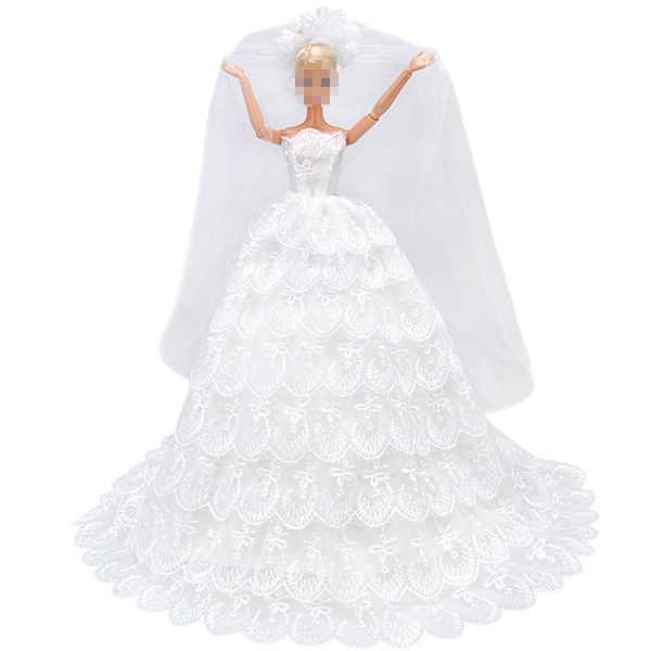 2 stk 30 cm Barbie Klær Dukke Luksus Mote Ni-lags Bryllup D