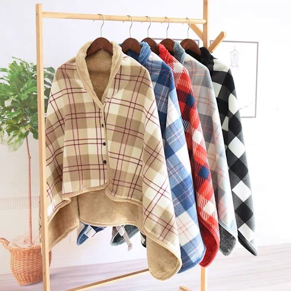 Polarfleece-nattrock-filt, dubbellager, tjockare filt