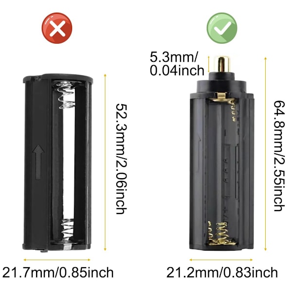 AAA Batterihållare för 1,5V AAA-batteri till ficklampa, 10 st DXGHC