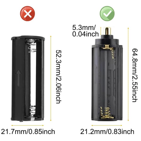 AAA Batteriholder til 1,5V AAA Batteri til Lommelygte, 10 stk. DXGHC