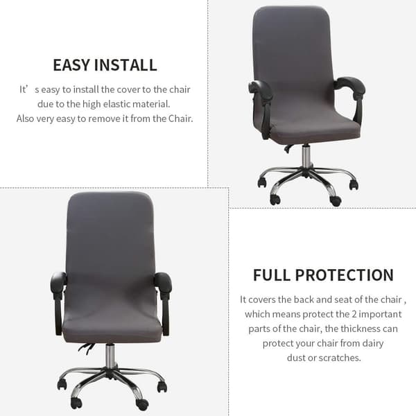 Stretch Kontorsstolsöverdrag, 1 Stycke Modern Snurrande Kontorsstol C
